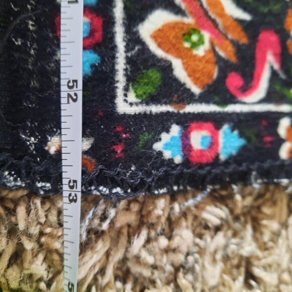 Vtg Velvet Wall Hanging Tapestry Rug Deer Elk 53x39 By Alden.T.C Made in Turkey - Picture 7 of 7